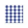 Gingham Paper Cocktail Napkins in Blue - 20 Per Package