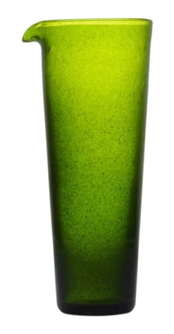 Glass Jug in Olive Green