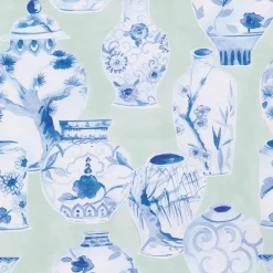 Glazed Porcelain Celadon Gift Wrap - One 30" X 8' Roll