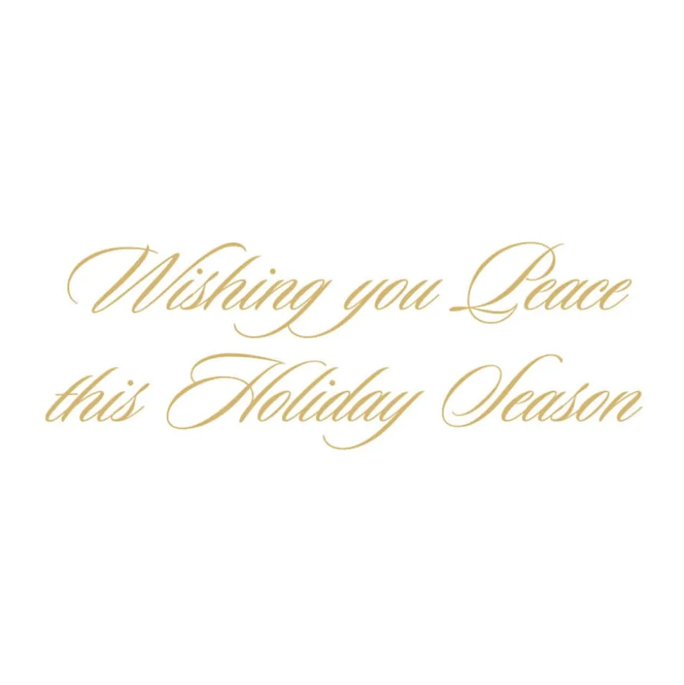 Golden Peace Dove Classic Boxed Christmas Cards - includes 15 cards & envelopes