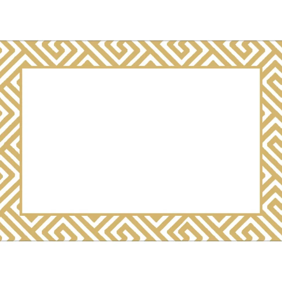 Gold Fretwork Foil Place Cards - includes 8 Place Cards