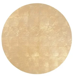 Gold Round Lacquer Placemat - 1 Each