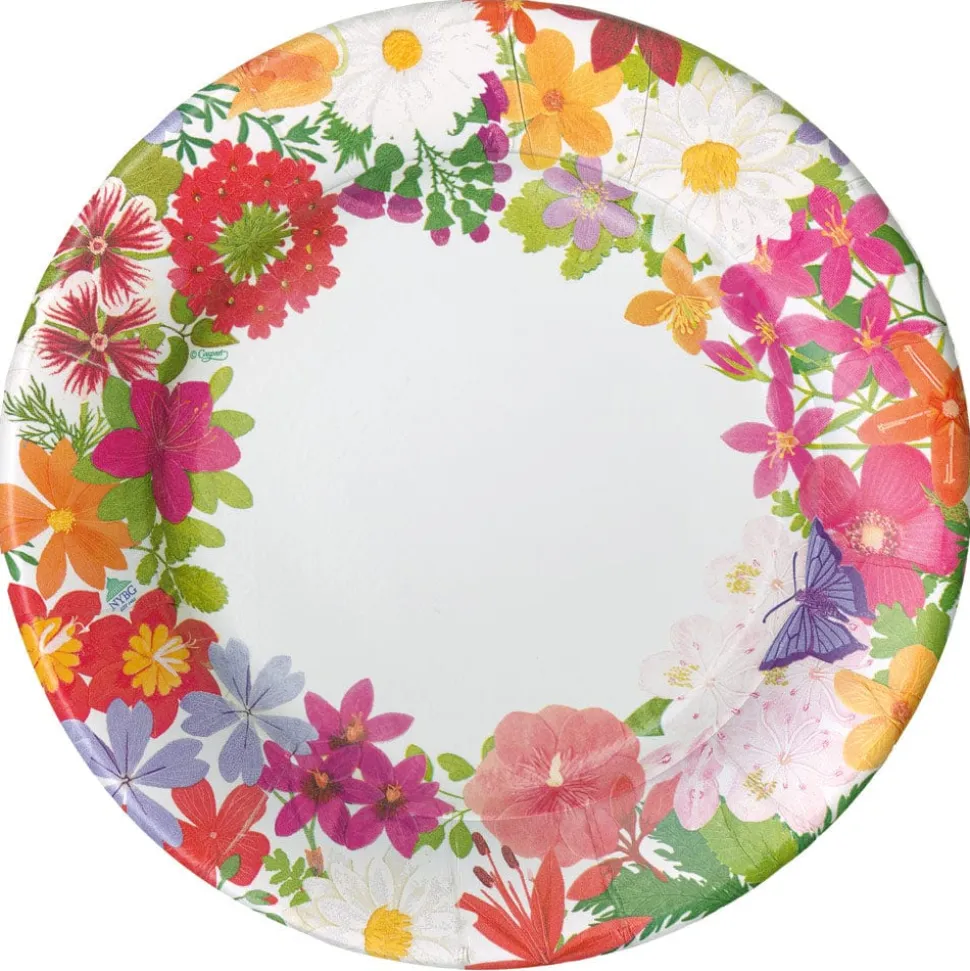 Halsted Floral Paper Dinner Plates - 8 Per Package