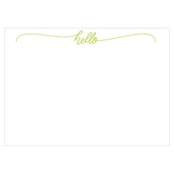 Hello Script Correspondence Cards - 12 Per Package