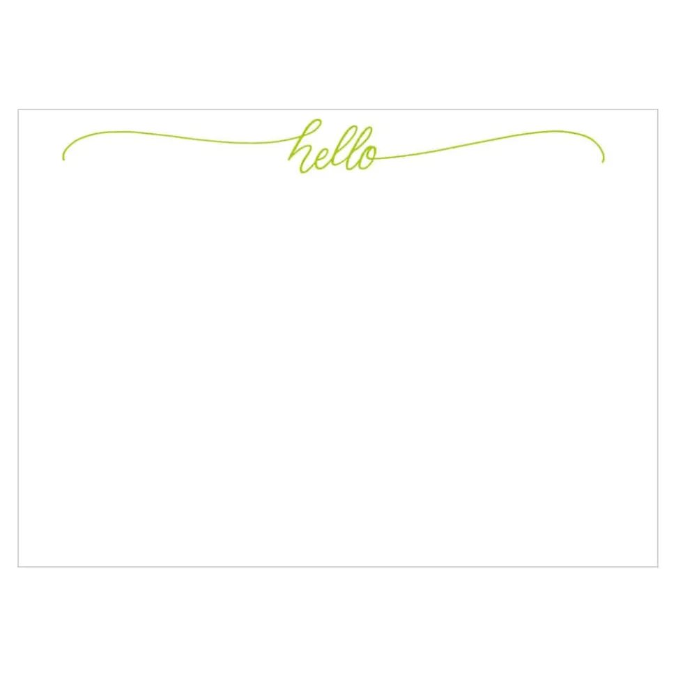 Hello Script Correspondence Cards - 12 Per Package
