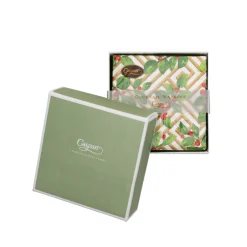 Holly And Fretwork White Boxed Cocktail Napkins - includes 12 Boxed Cocktail Napkins
