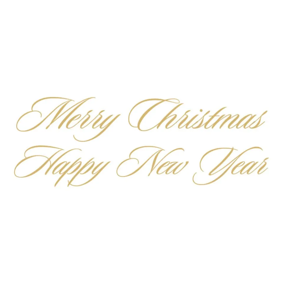 Holly Sprig Marbled Foil Classic Boxed Christmas Cards - includes 10 cards & envelopes