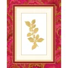 Holly Sprig Marbled foil Personalized Christmas Cards
