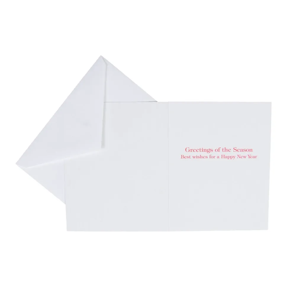 Holly Sprig Petite Boxed Christmas Cards - includes 15 cards & envelopes