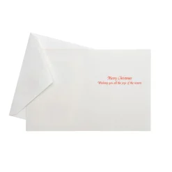 Holly Topiary In Red Pot Classic Boxed Christmas Cards - includes 15 cards & envelopes