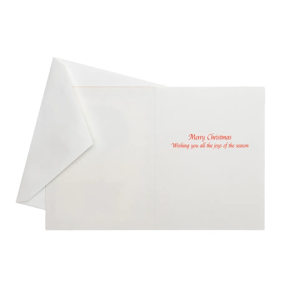 Holly Topiary In Red Pot Classic Boxed Christmas Cards - includes 15 cards & envelopes