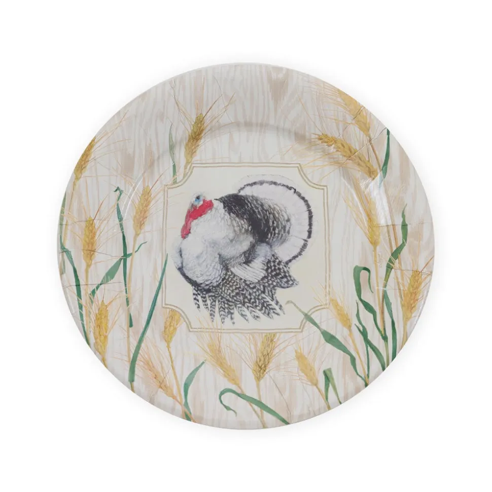 Homestead Turkey Taupe Dinner Plates - 8 Per Package