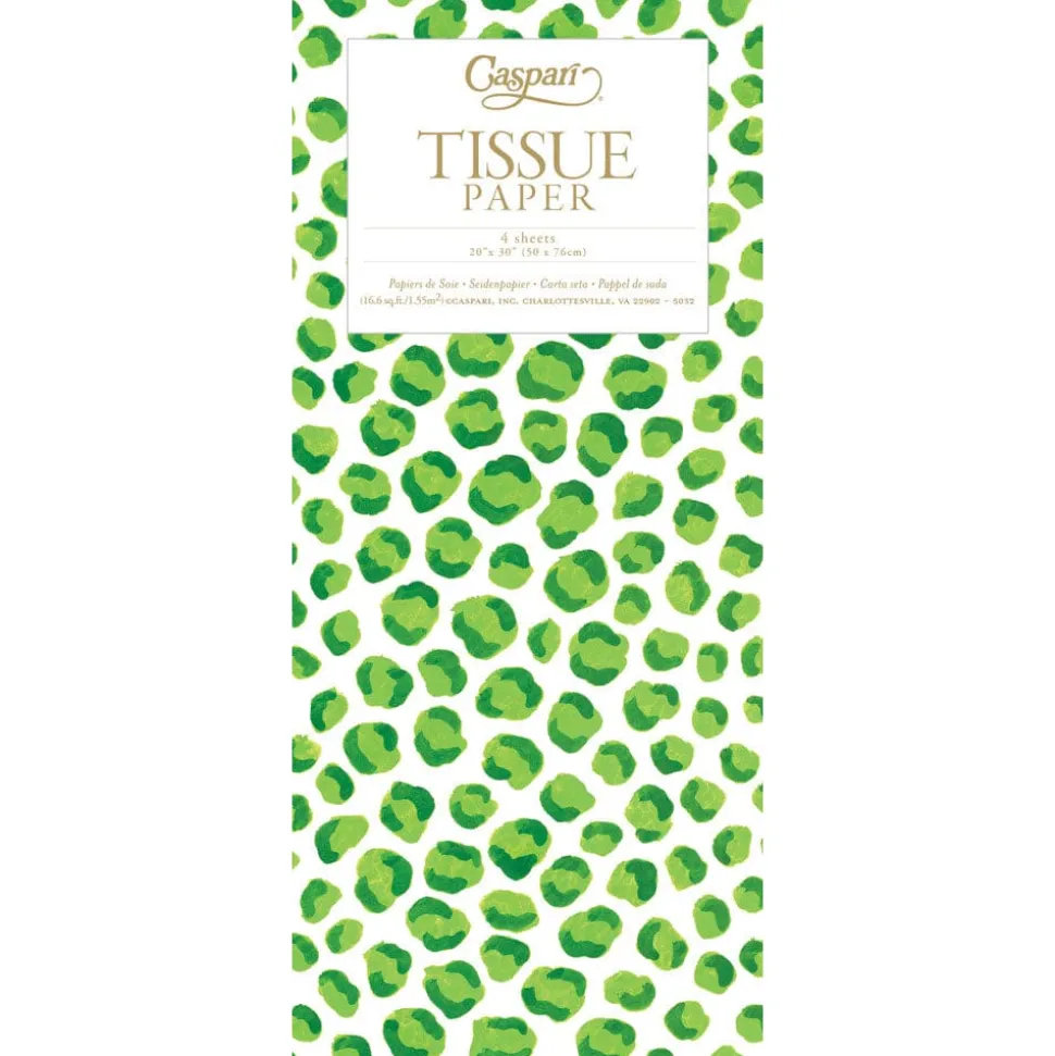 Just Spots Green Tissue Paper - 4 Tissue Sheets Per Pack