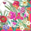 La Dolce Vita Fabric Cotton Napkins in Fuchsia & Orange - Set of 4