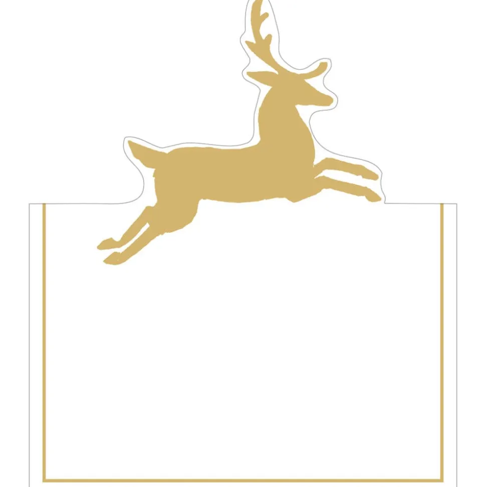 Leaping Deer Foil Place Cards - 8 Per Package