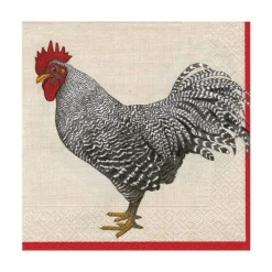 Le Coq Paper Luncheon Napkins in Ivory - 20 Per Package