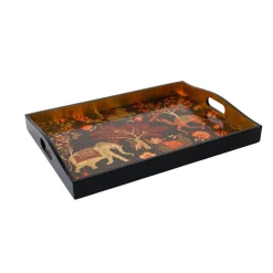 Le Jardin De Mysore Lacquer Large Rectangle Tray - 21X15