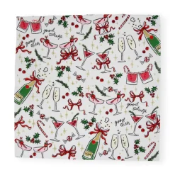 Let's Be Merry Paper Cocktail Napkins - 20 Per Package