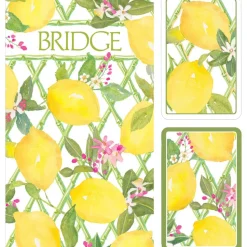 Limoncello Jumbo Bridge Gift Sets - 2 Playing Card Decks & 2 Score Pads