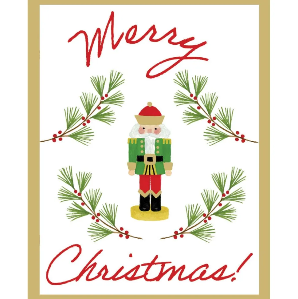 Little Nutcracker Foil Enclosure Cards & Envelopes - 4 Mini Cards & 4 Envelopes