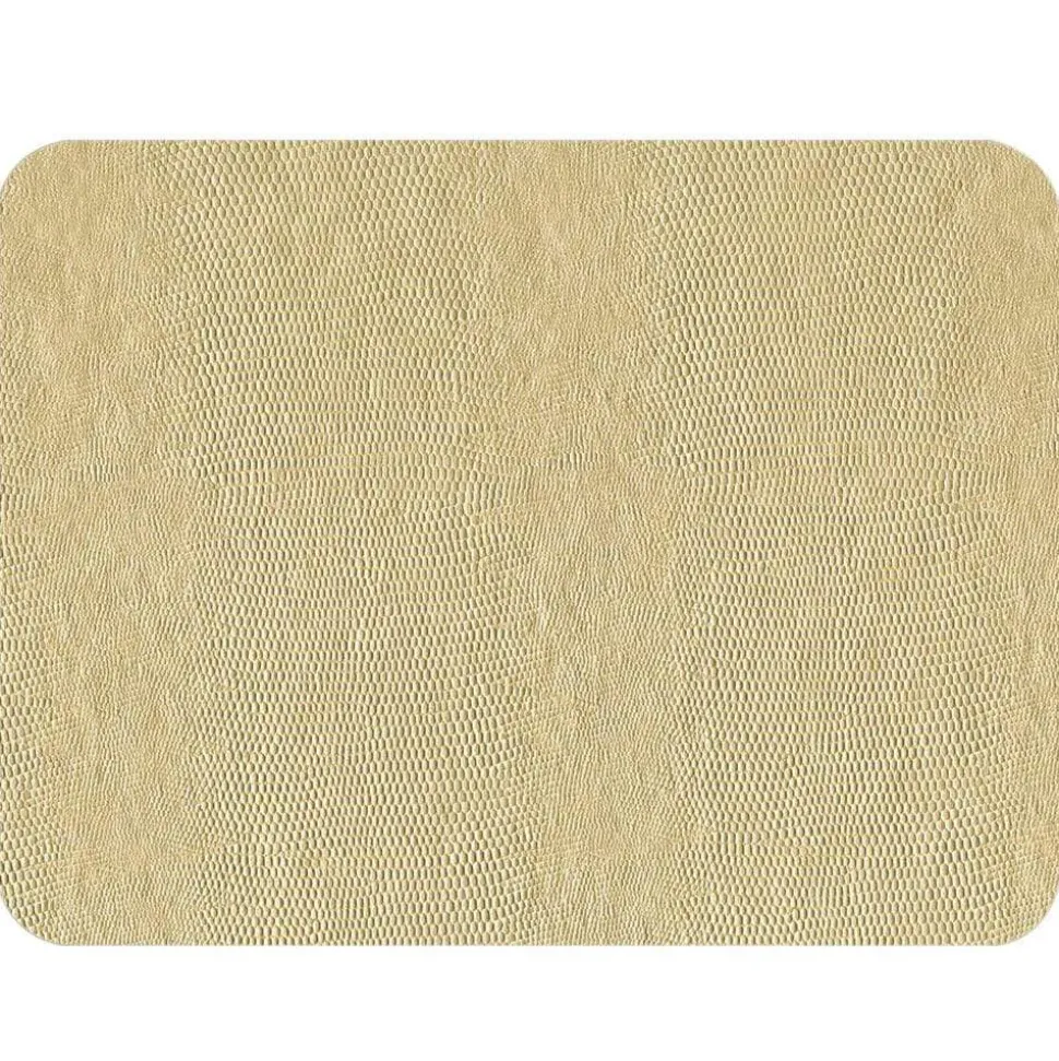 Lizard Felt-Backed Placemat in Platinum - 1 Each