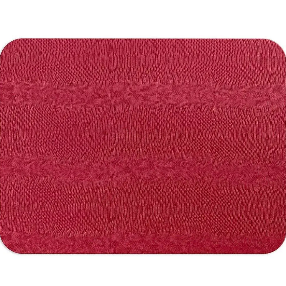 Lizard Felt-Backed Placemat in Cranberry - 1 Each