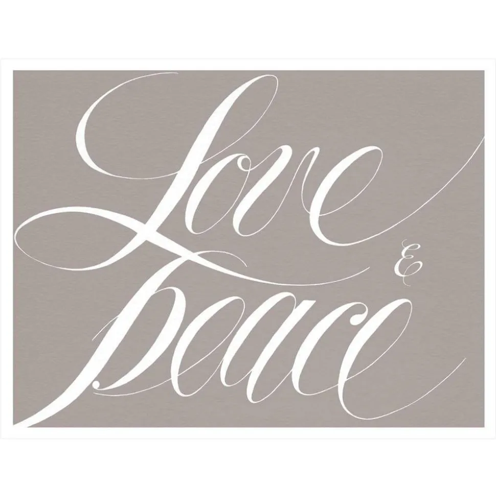 Love and Peace Large Boxed Christmas Cards - includes 15 cards & envelopes