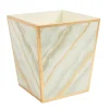 Marble Lacquer Wastebasket in Moonlight Grey - 1 Each