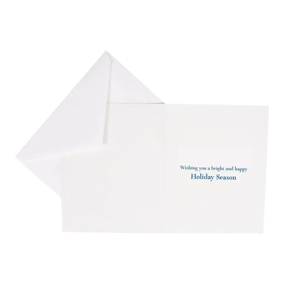 Menorah Foil Embossed Large Boxed Christmas Cards - includes 10 Cards & Envelopes