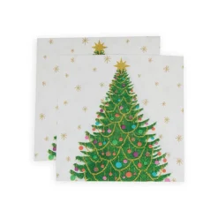 Merry And Bright Cocktail Napkins - 20 Per Package