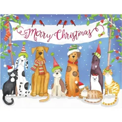 Merry Christmas From Pets Classic Boxed Christmas Cards - includes 15 cards & envelopes