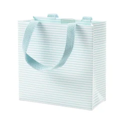 Mini Stripe Medium Gift Bag in Robin's Egg - 1 Each
