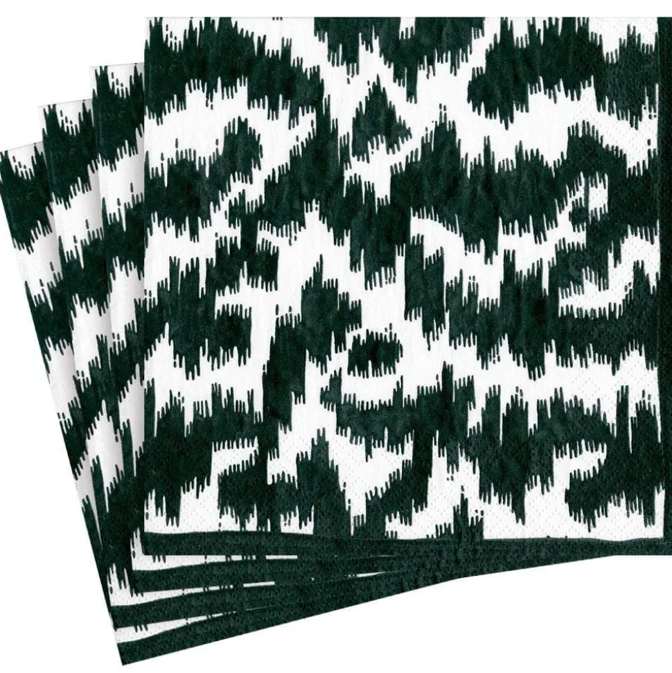 Modern Moire Black Dinner Napkin - package of 20