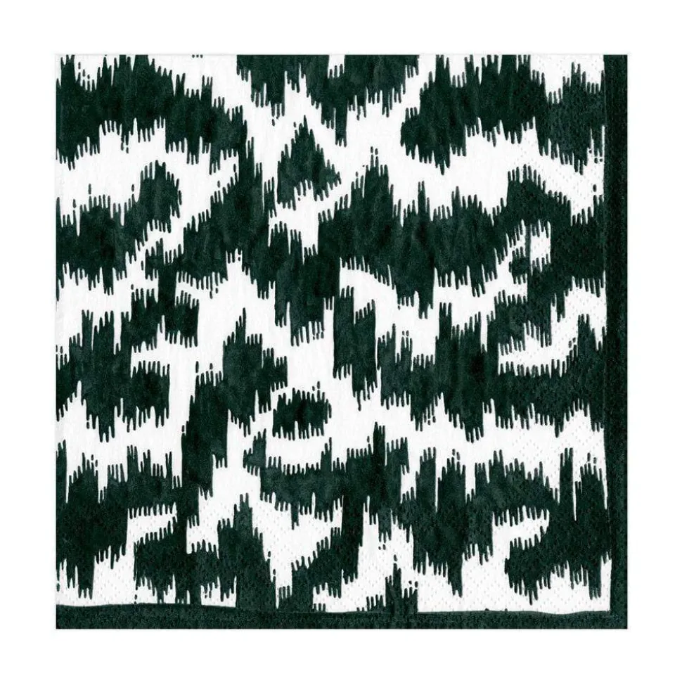 Modern Moire Black Luncheon Napkin - package of 20