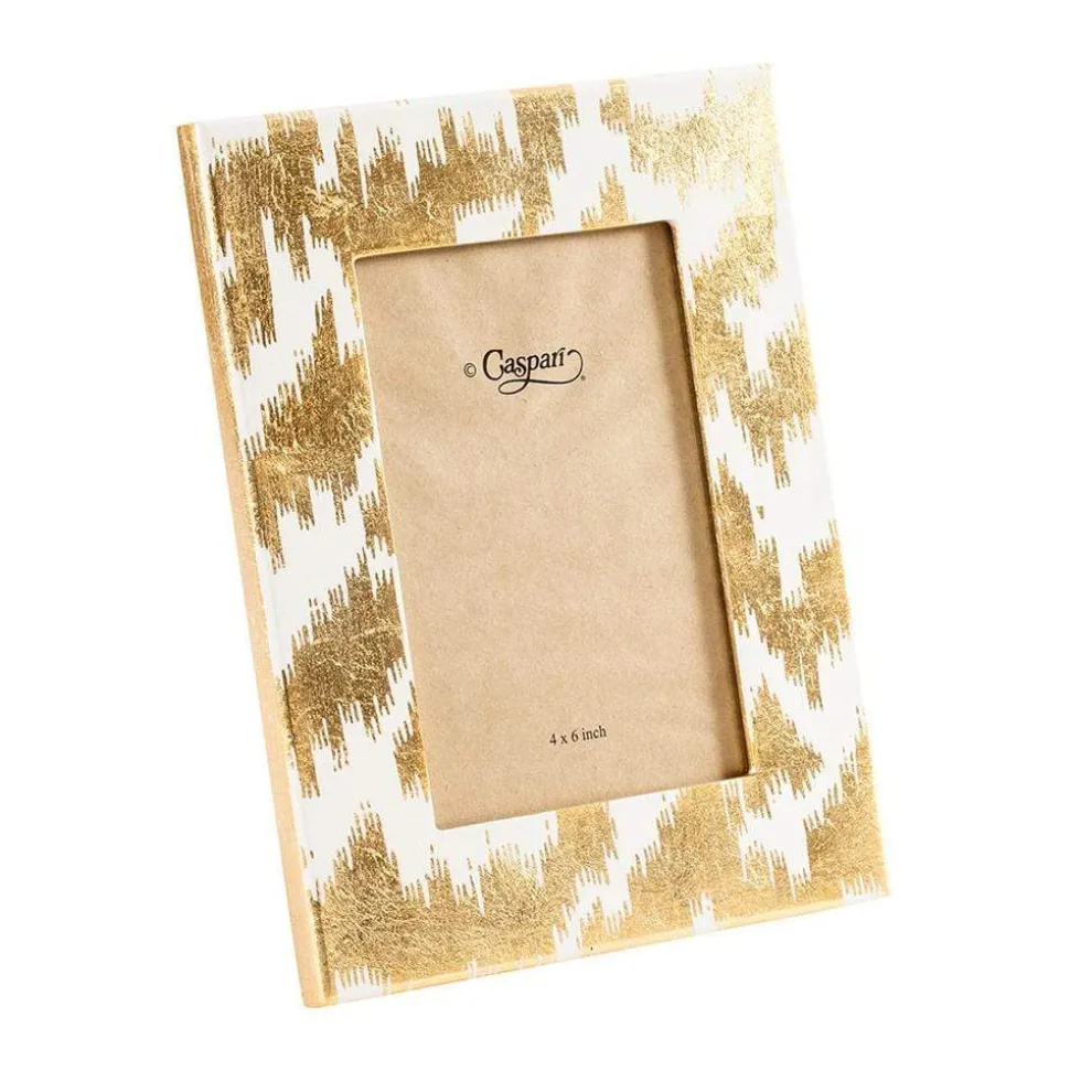 Modern Moiré Gold 4" x 6" Lacquer Picture Frame - includes 1 frame