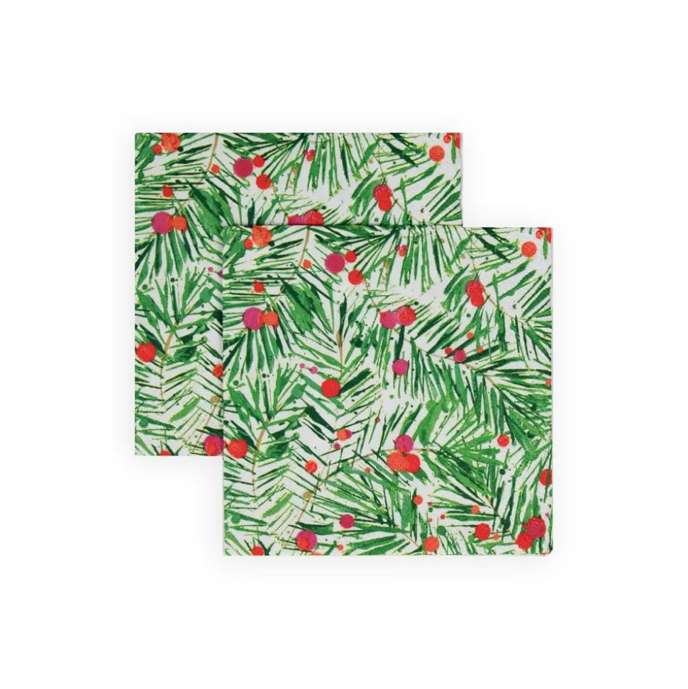 Modern Pine Cocktail Napkins - 20 Per Package