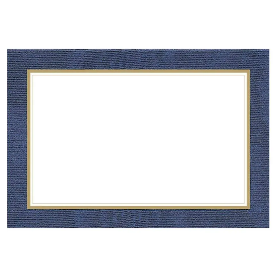 Moire Blue Place Cards Package 10 In