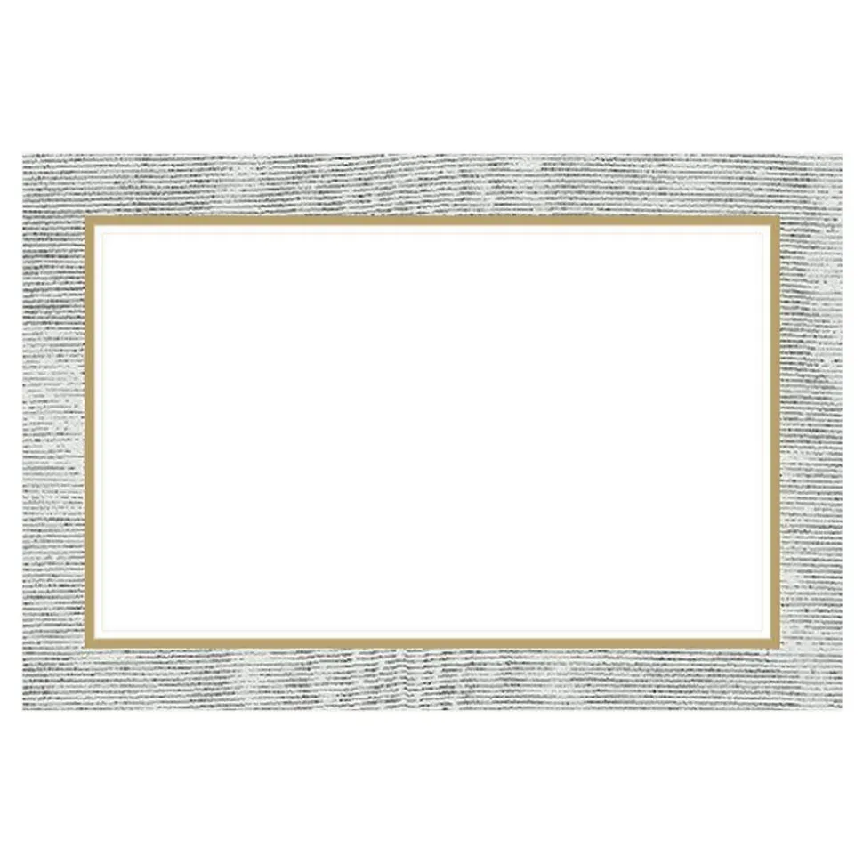 Moire Silver Place Cards Package 10 In