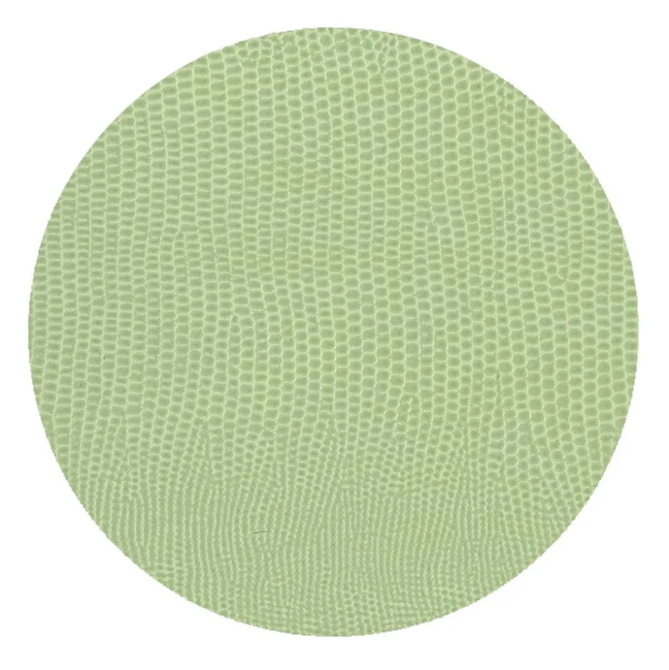 Moss Green Lizard Round Coasters - 8 Per Package