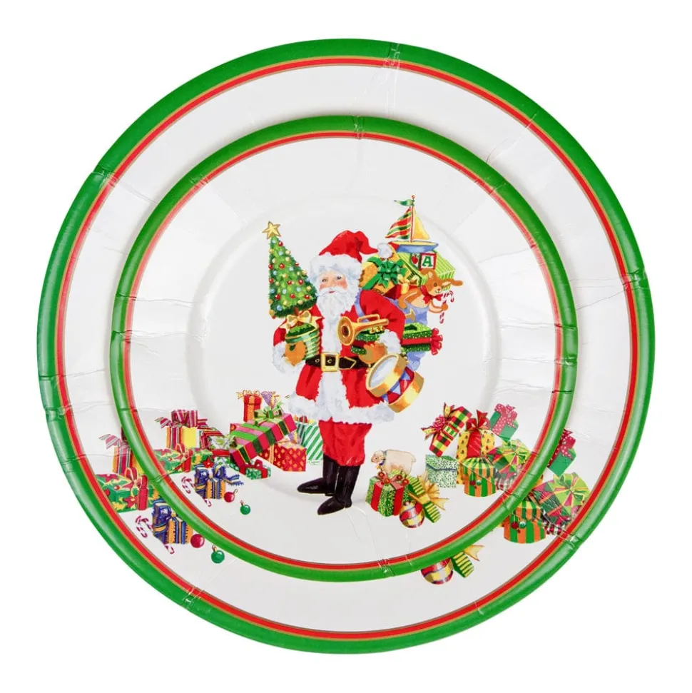 Mr. Claus Paper Dinner Plates - 8 Per Package