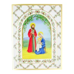 Nativity With Decorated Arch Personalized Christmas Cards