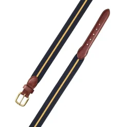 Navy & Gold Belgian Stretch Belt