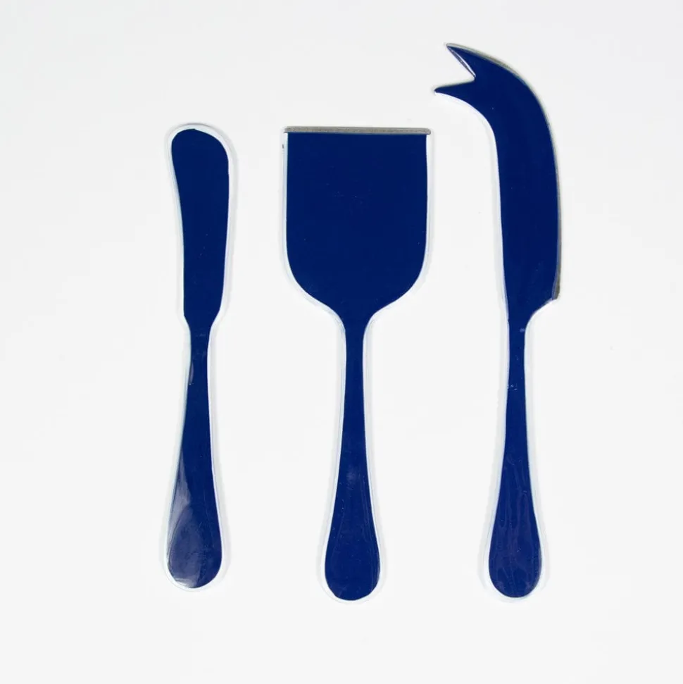Navy & White Cheese Tool Set
