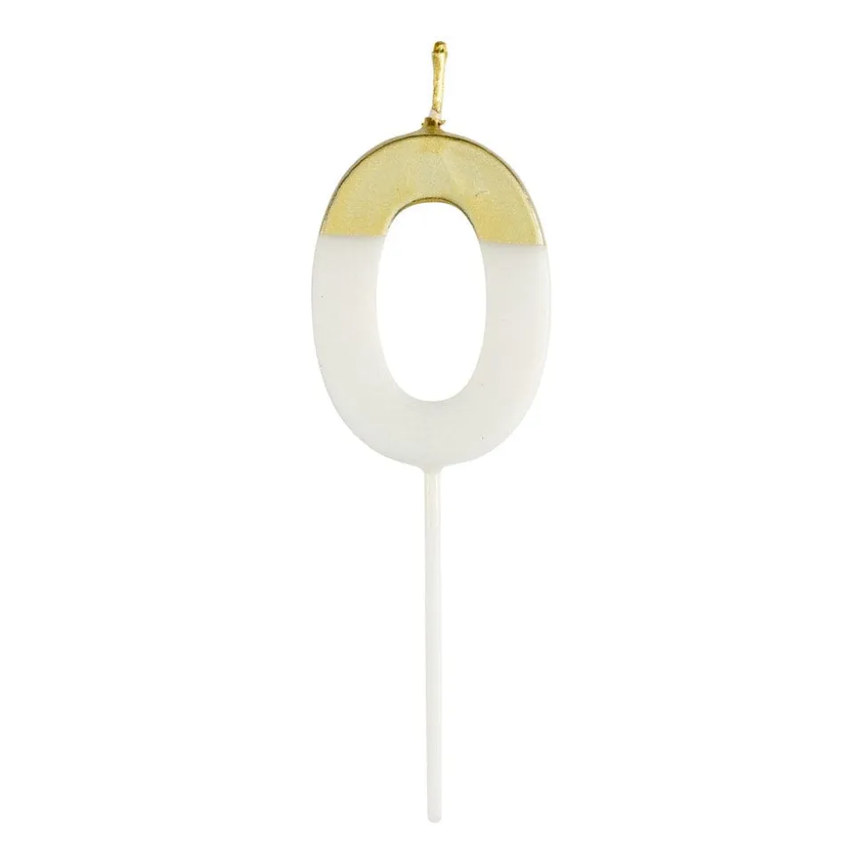 Number Candle 0 - White