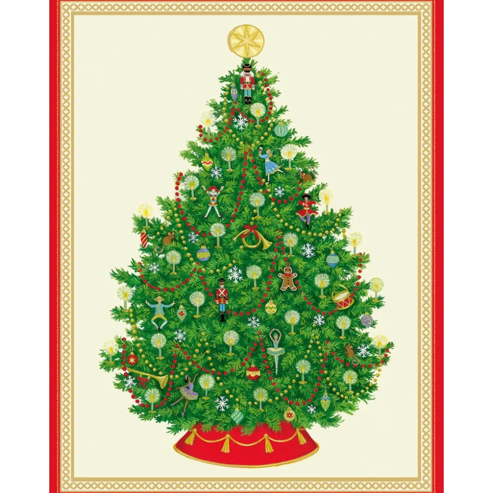 Nutcracker Ballet Christmas Tree Personalized Christmas Cards