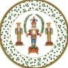 Nutcracker Christmas Round Paper Placemats - 12 Per Package
