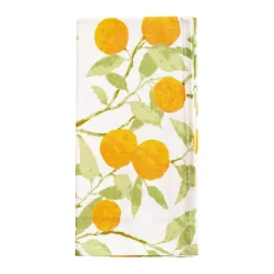 Orange Grove Cotton Dinner Napkins - Set of 4, Three Sets