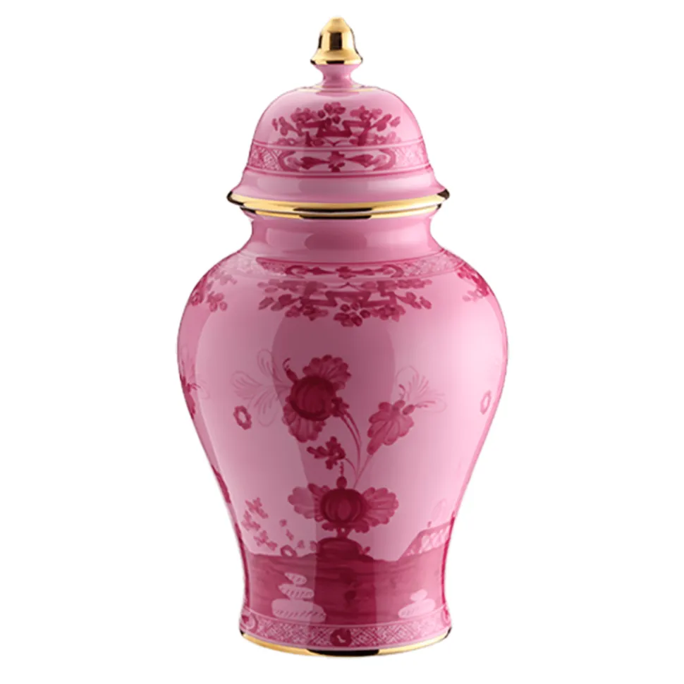 Oriente Italiano Potiche Vase in Porpora 12.5" - 1 Each