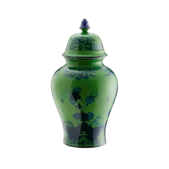 Oriente Italiano Potiche Vase in Malachite 15" - 1 Each