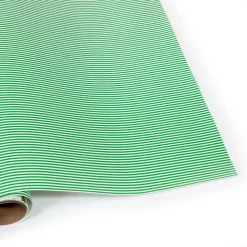 Oxford Stripe Green Gift Wrap - One 30" x 8' Roll